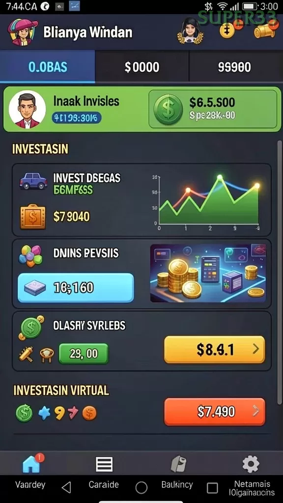 Cuplikan layar CR7VIP — menu navigasi