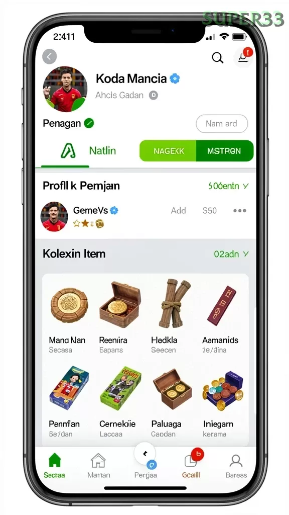 Cuplikan layar TOKYO88 — pengaturan akun